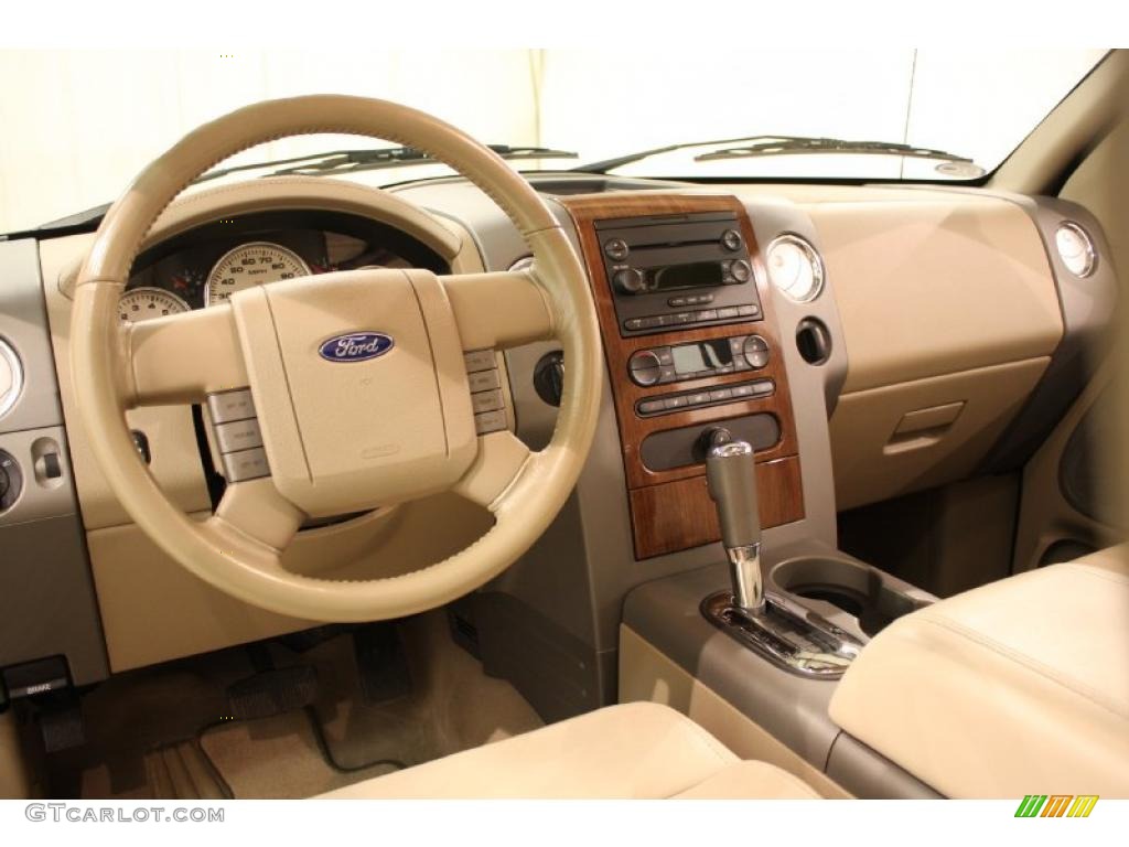 2004 F150 Lariat SuperCrew 4x4 - Arizona Beige Metallic / Tan photo #9