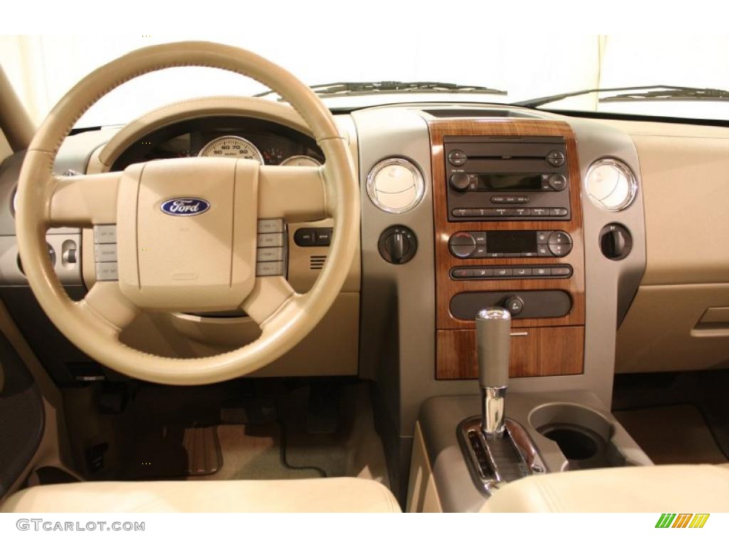 2004 F150 Lariat SuperCrew 4x4 - Arizona Beige Metallic / Tan photo #16