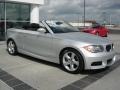 2008 Titanium Silver Metallic BMW 1 Series 135i Convertible  photo #3