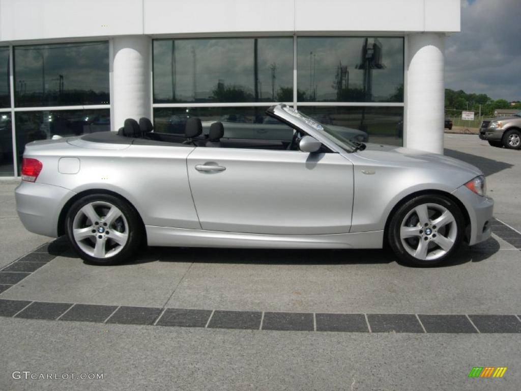 2008 1 Series 135i Convertible - Titanium Silver Metallic / Black photo #5