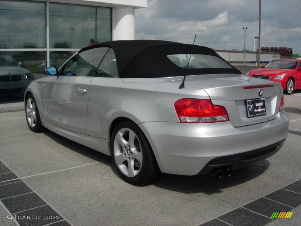 2008 1 Series 135i Convertible - Titanium Silver Metallic / Black photo #7