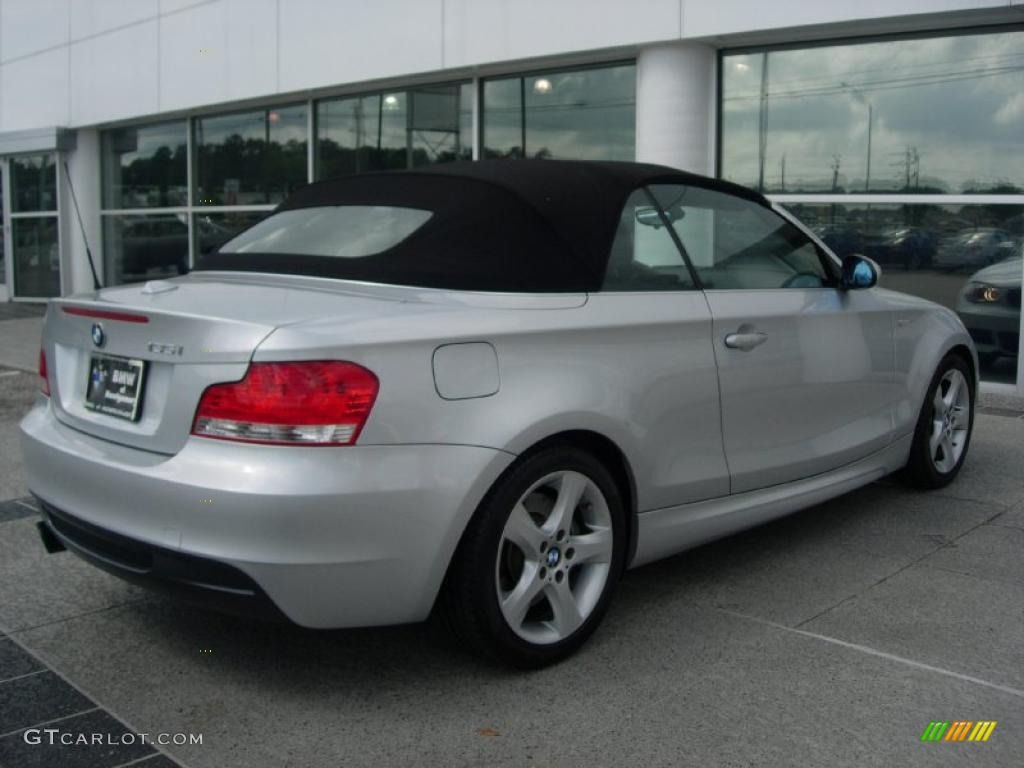 2008 1 Series 135i Convertible - Titanium Silver Metallic / Black photo #8