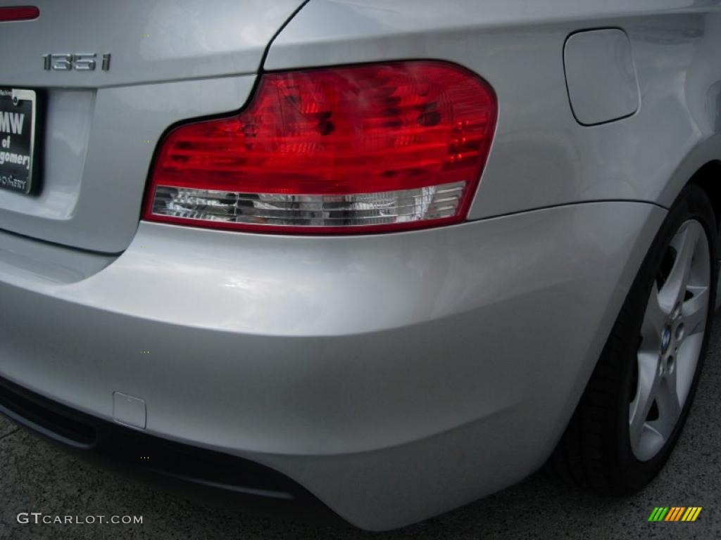 2008 1 Series 135i Convertible - Titanium Silver Metallic / Black photo #12