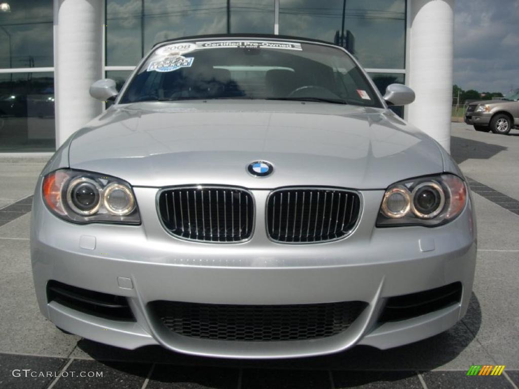 2008 1 Series 135i Convertible - Titanium Silver Metallic / Black photo #13