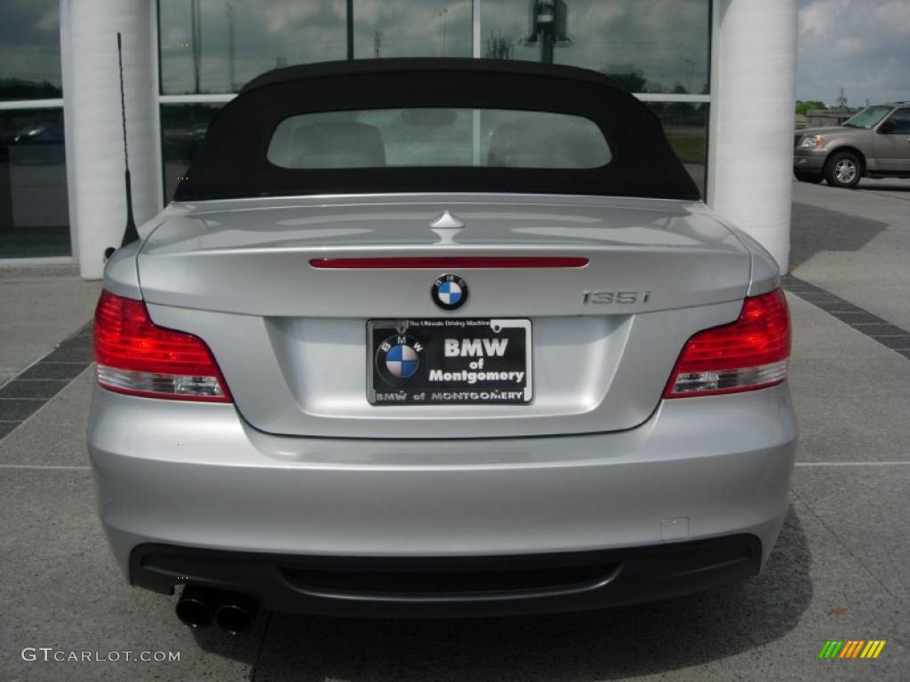 2008 1 Series 135i Convertible - Titanium Silver Metallic / Black photo #14