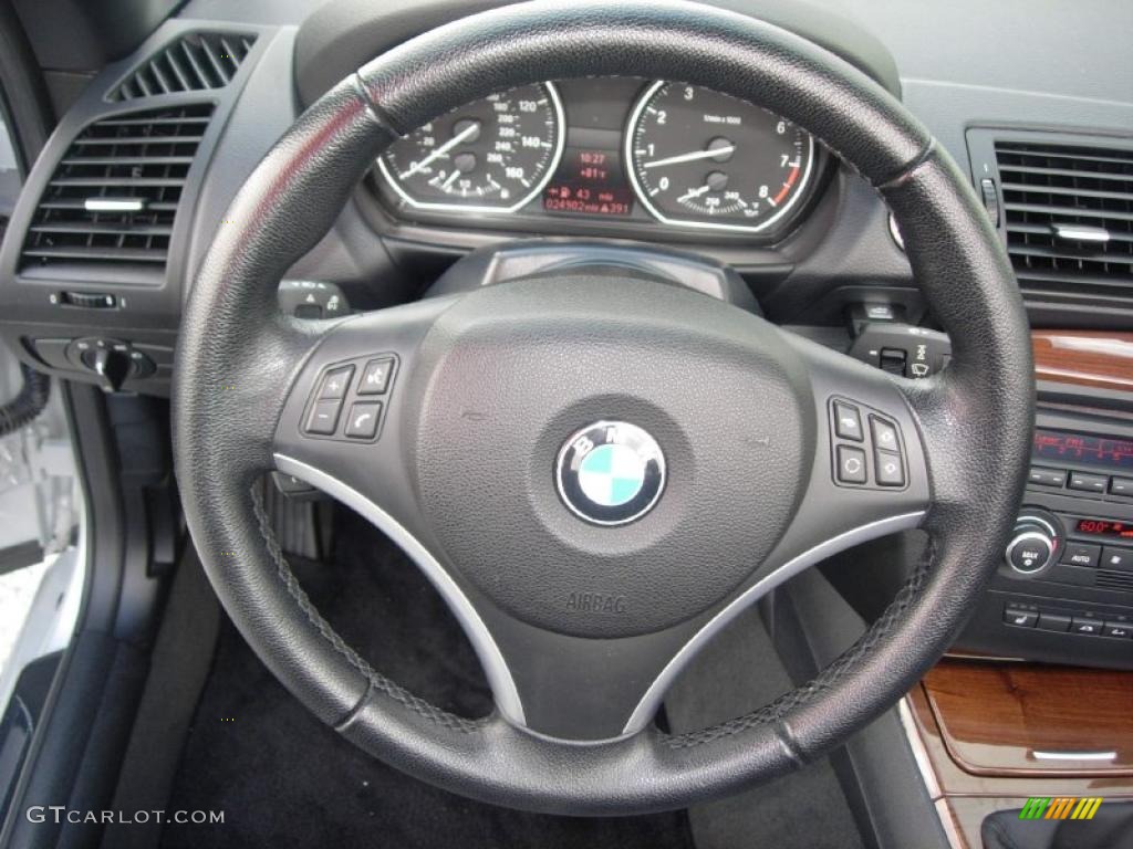 2008 1 Series 135i Convertible - Titanium Silver Metallic / Black photo #16