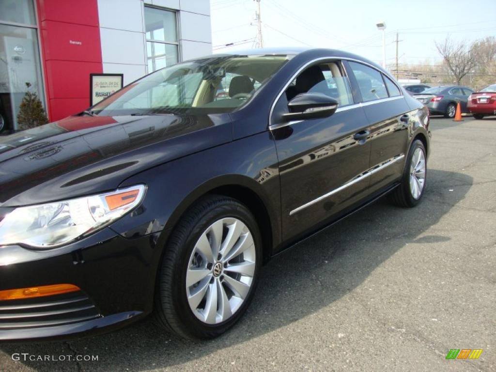 2012 CC Sport - Deep Black Metallic / Black/Cornsilk Beige photo #2