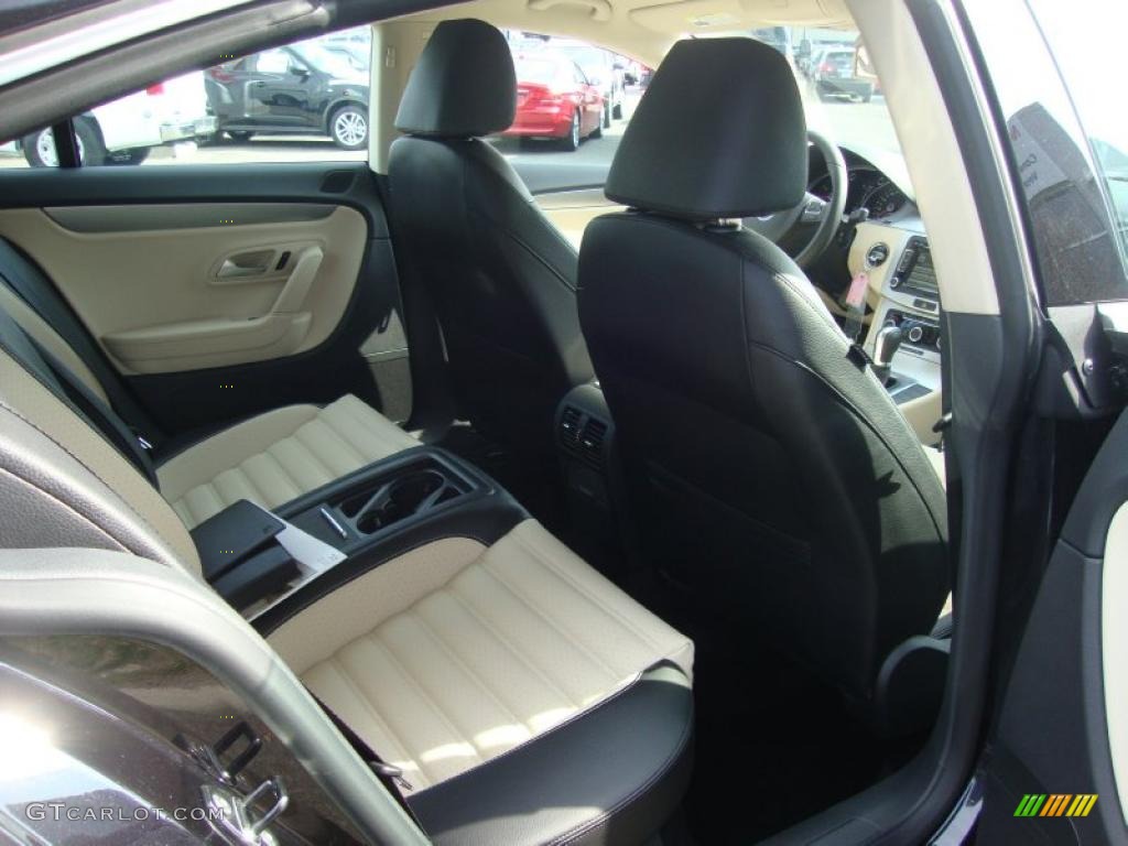 Black/Cornsilk Beige Interior 2012 Volkswagen CC Sport Photo #47900990