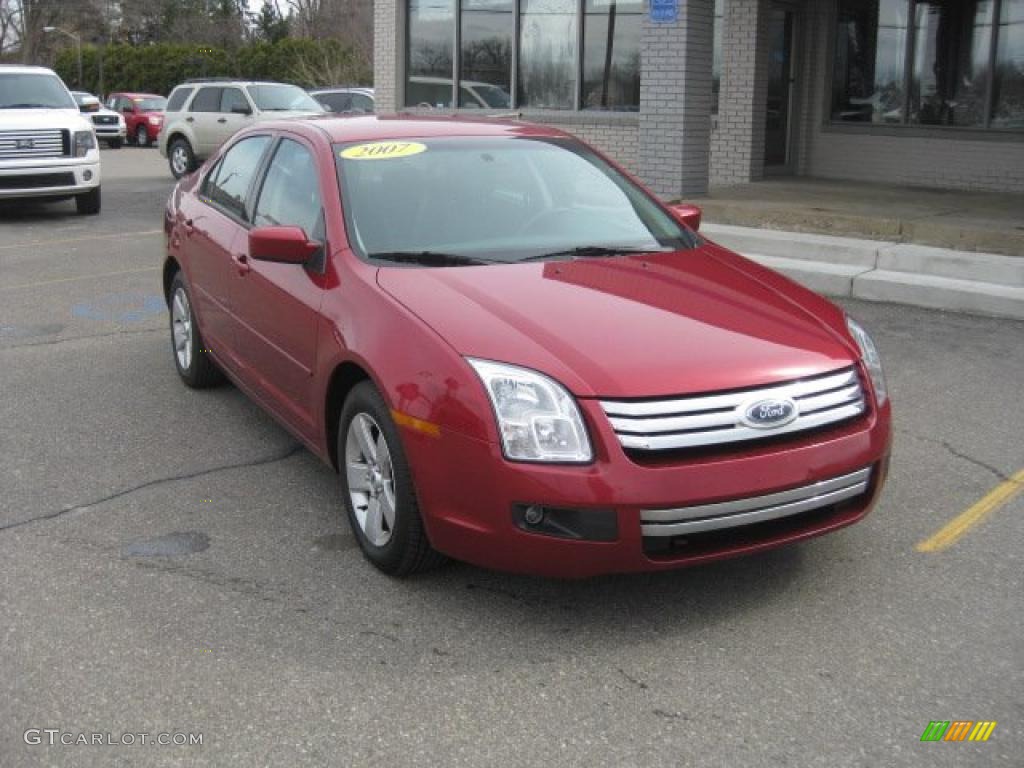 2007 Fusion SE V6 - Redfire Metallic / Charcoal Black photo #1