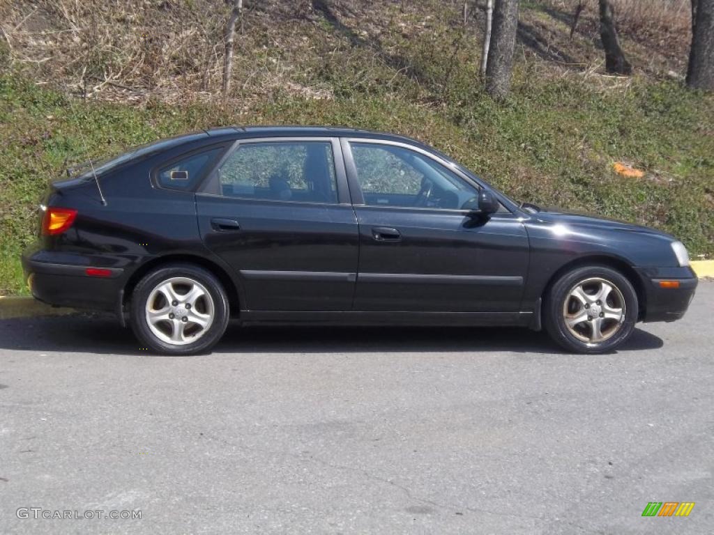 2002 Elantra GT Hatchback - Carbon Blue / Dark Gray photo #6