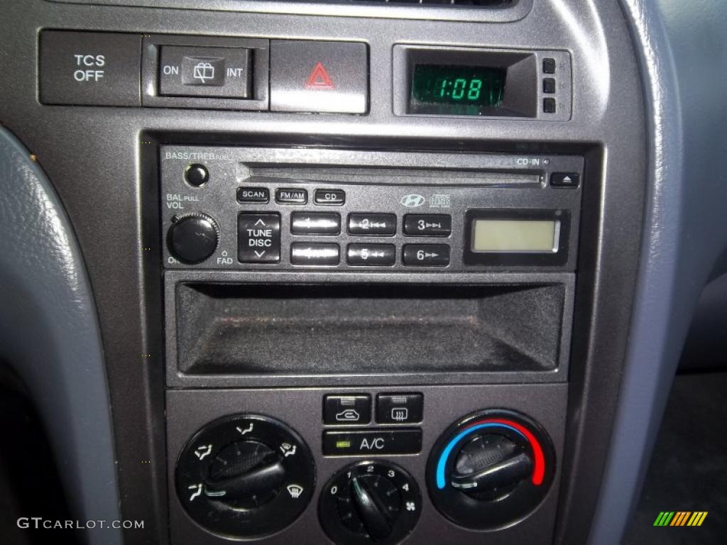 2002 Elantra GT Hatchback - Carbon Blue / Dark Gray photo #12