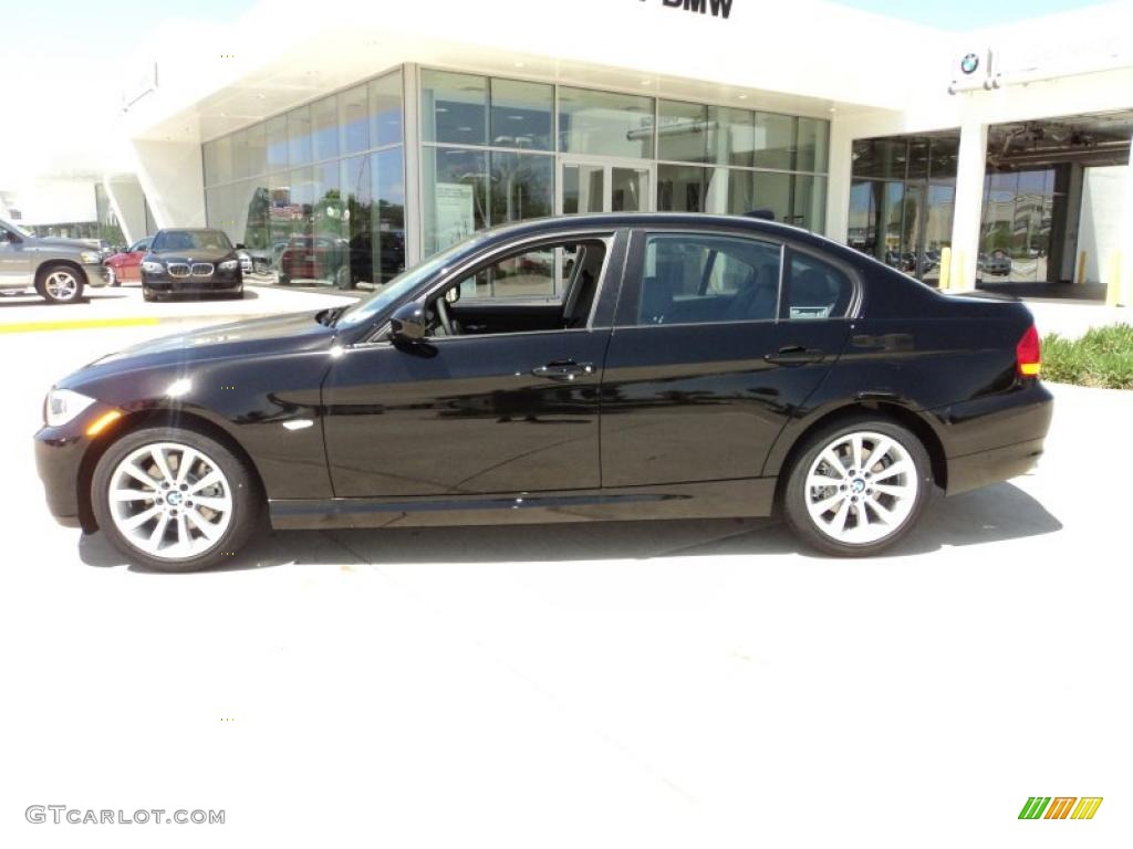 2011 3 Series 328i Sedan - Jet Black / Black Dakota Leather photo #3