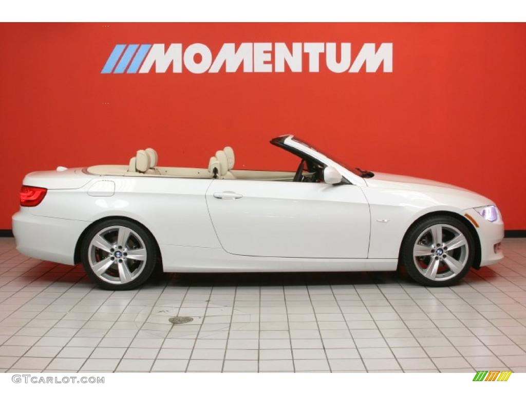 2011 3 Series 328i Convertible - Mineral White Metallic / Cream Beige photo #4