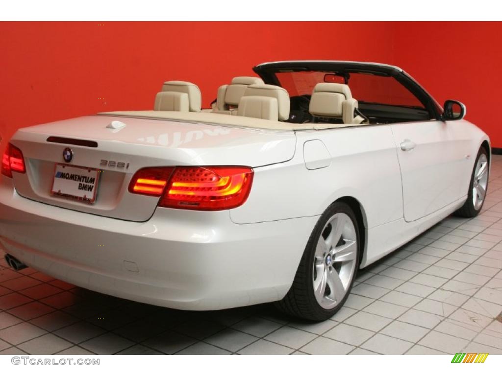 2011 3 Series 328i Convertible - Mineral White Metallic / Cream Beige photo #14