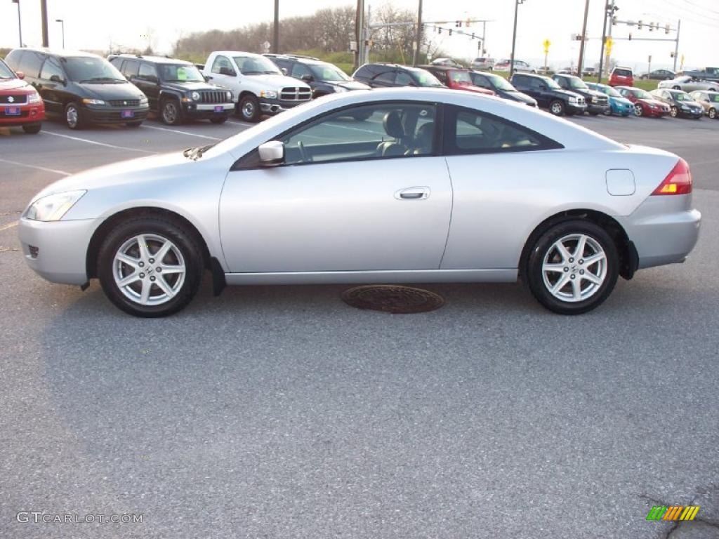 2003 Accord EX V6 Coupe - Satin Silver Metallic / Black photo #2