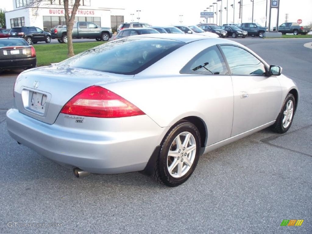 2003 Accord EX V6 Coupe - Satin Silver Metallic / Black photo #6