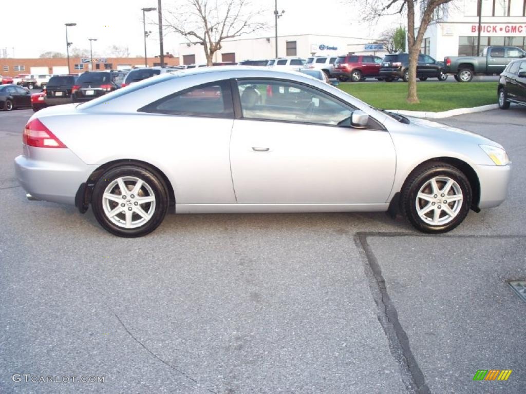 2003 Accord EX V6 Coupe - Satin Silver Metallic / Black photo #7