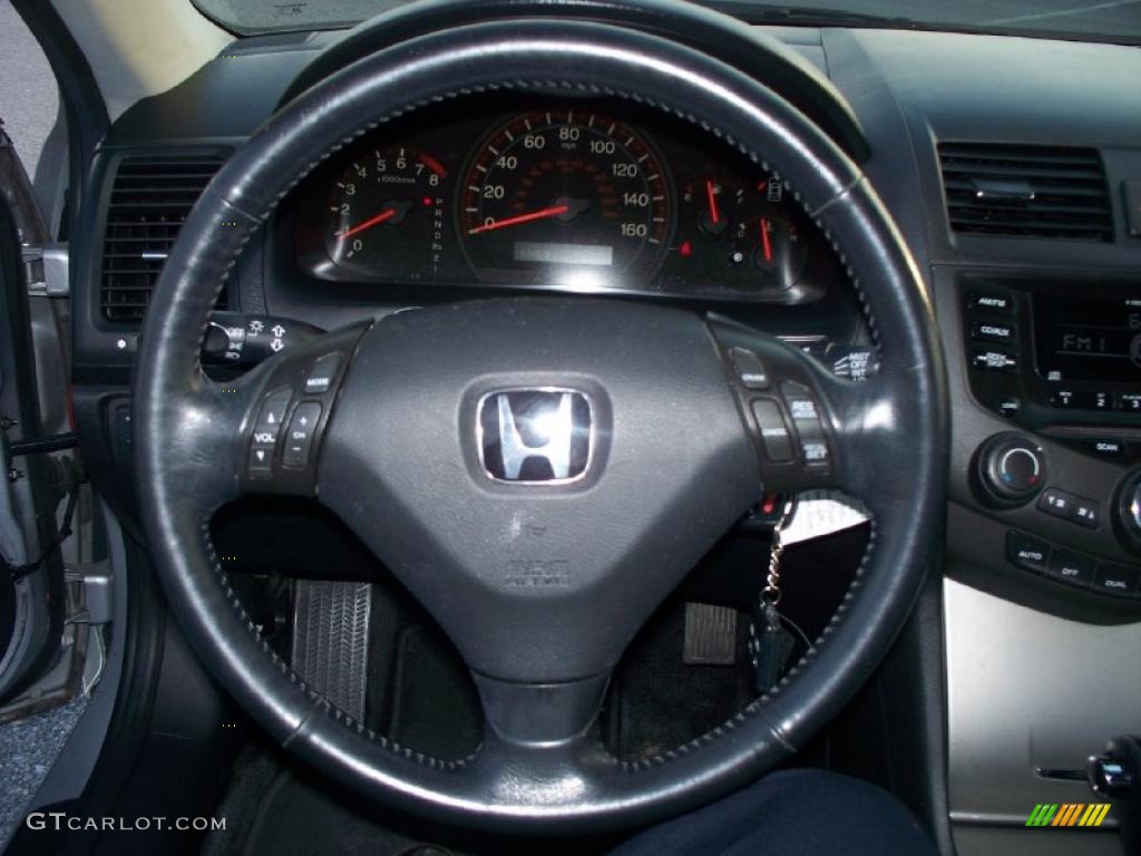 2003 Accord EX V6 Coupe - Satin Silver Metallic / Black photo #16
