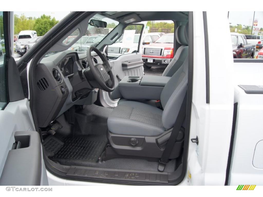Steel Gray Interior 2011 Ford F250 Super Duty XL Regular Cab Photo #47906795