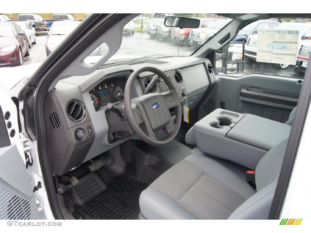 Steel Gray Interior 2011 Ford F250 Super Duty XL Regular Cab Photo #47906888