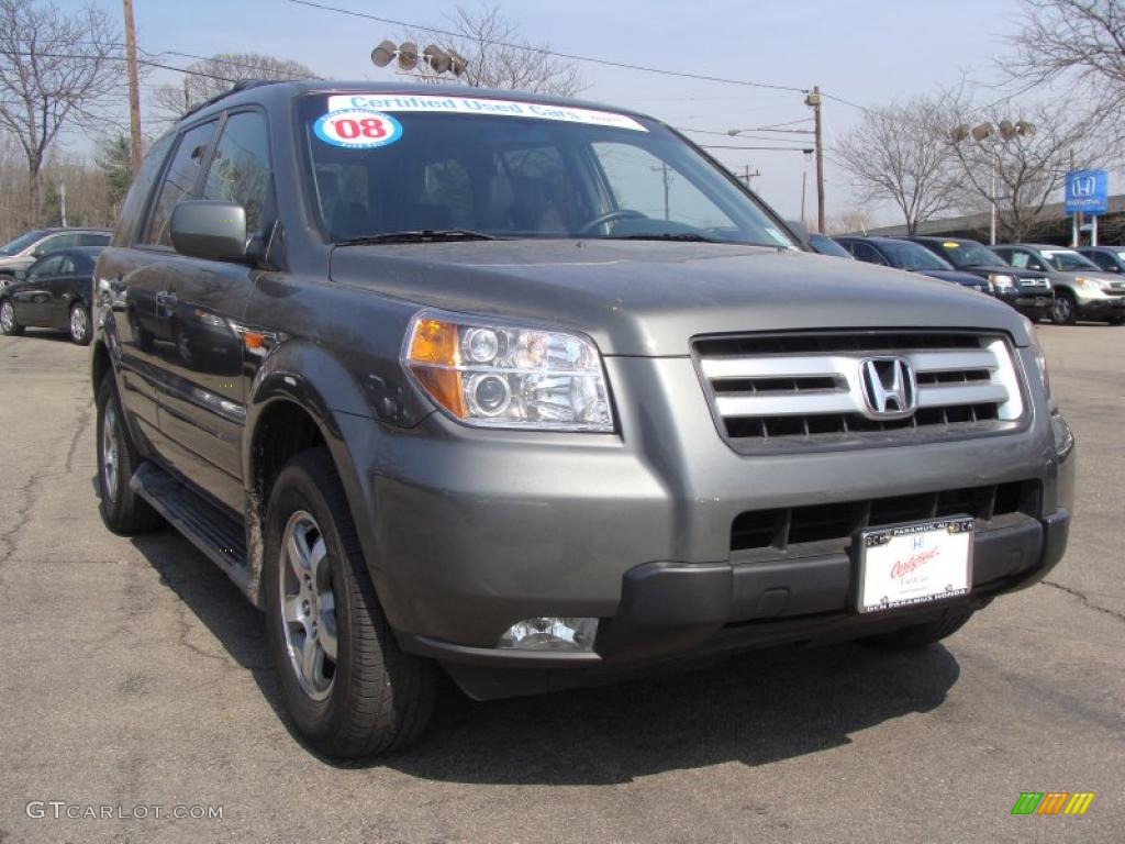 2008 Pilot EX-L 4WD - Nimbus Gray Metallic / Gray photo #6