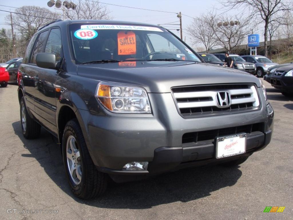 2008 Pilot EX 4WD - Nimbus Gray Metallic / Gray photo #4