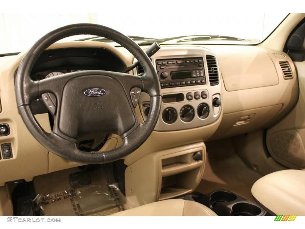 2003 Ford Escape Limited 4WD Medium Dark Pebble Dashboard Photo #47907756