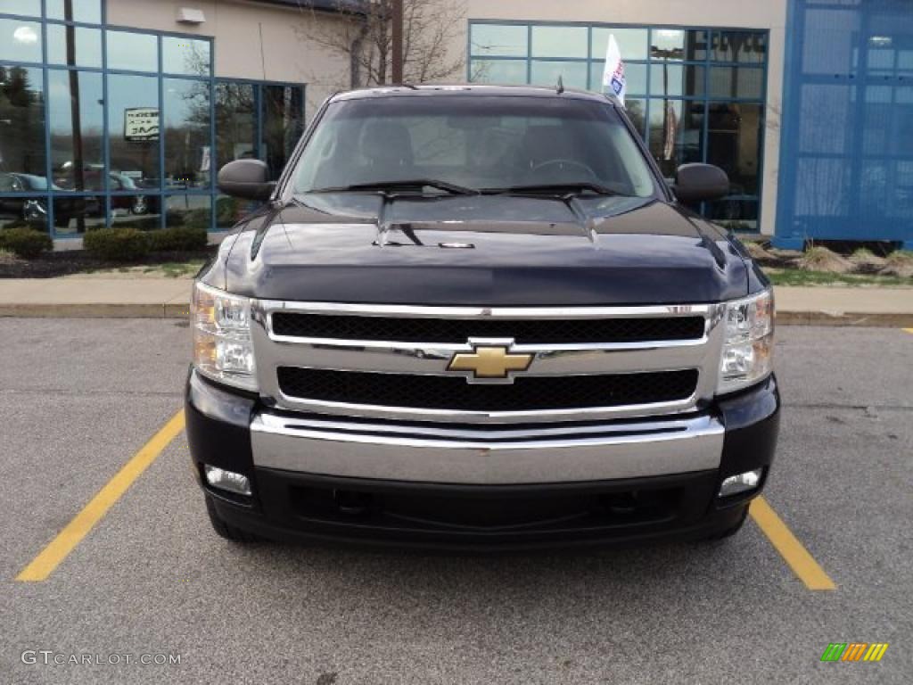 2008 Silverado 1500 LT Extended Cab 4x4 - Dark Blue Metallic / Ebony photo #2