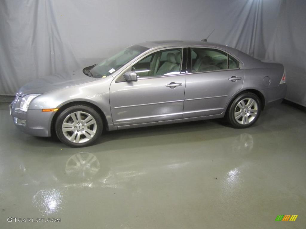 2007 Fusion SEL V6 - Tungsten Grey Metallic / Light Stone photo #3