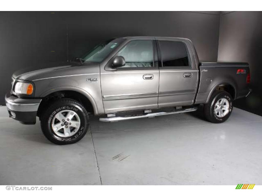 2002 F150 XLT SuperCrew 4x4 - Dark Shadow Grey Metallic / Medium Graphite photo #3