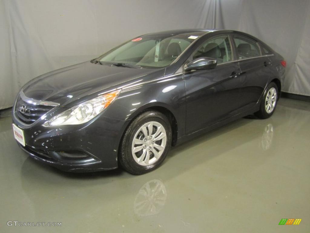 2011 Sonata GLS - Midnight Black / Gray photo #1