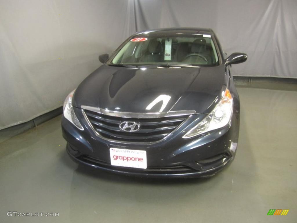 2011 Sonata GLS - Midnight Black / Gray photo #2