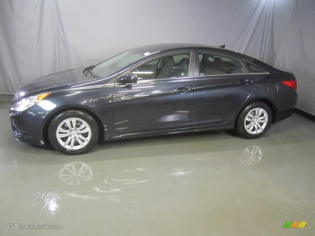 2011 Sonata GLS - Midnight Black / Gray photo #3