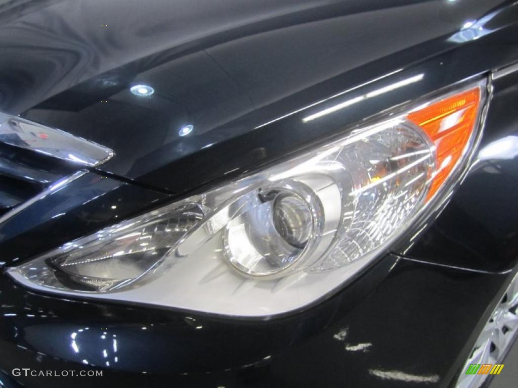 2011 Sonata GLS - Midnight Black / Gray photo #4