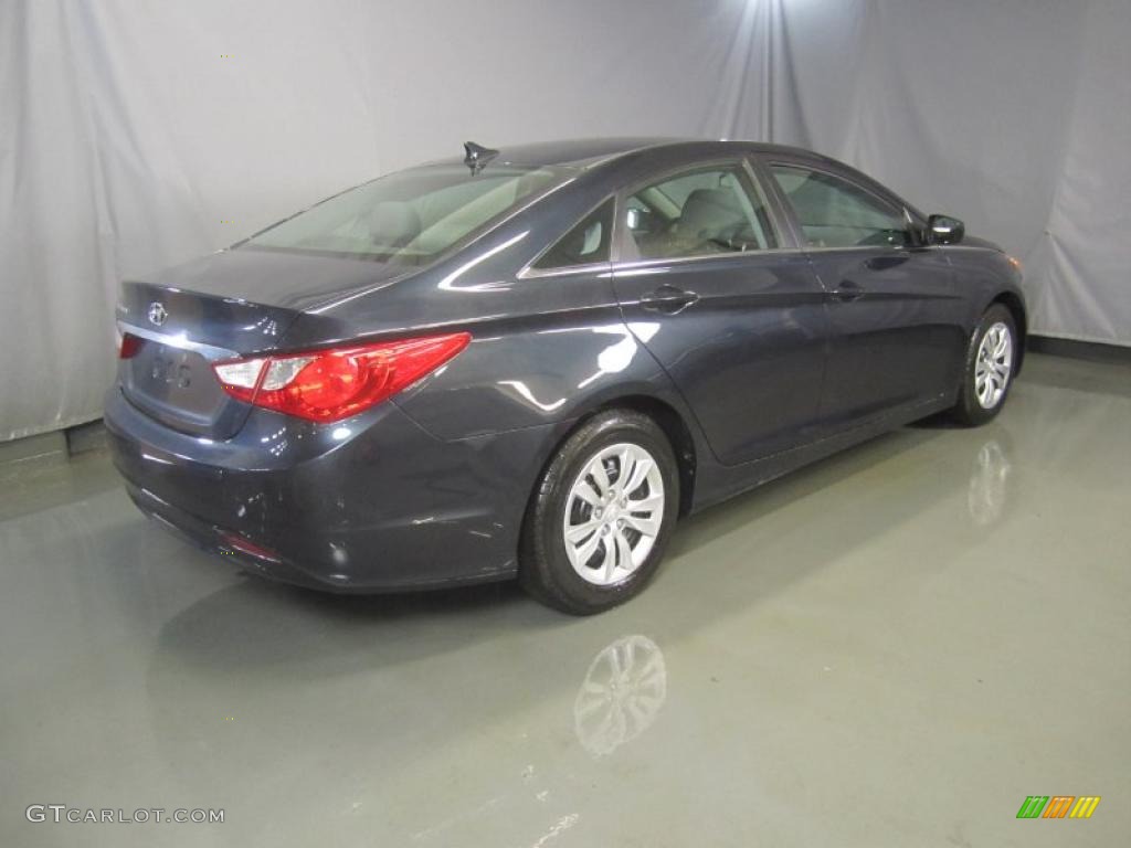 2011 Sonata GLS - Midnight Black / Gray photo #9