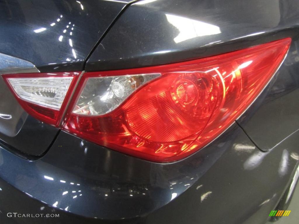 2011 Sonata GLS - Midnight Black / Gray photo #12