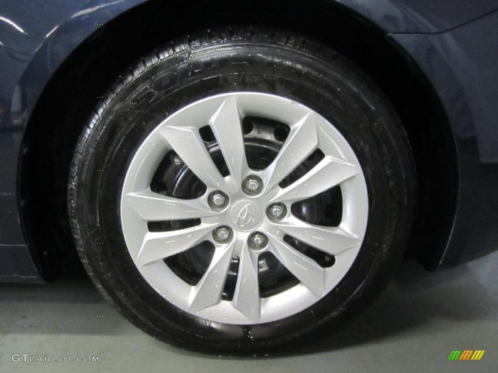 2011 Sonata GLS - Midnight Black / Gray photo #16