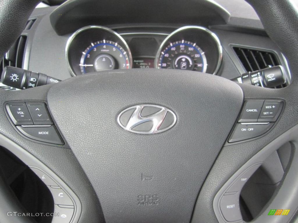 2011 Sonata GLS - Midnight Black / Gray photo #24