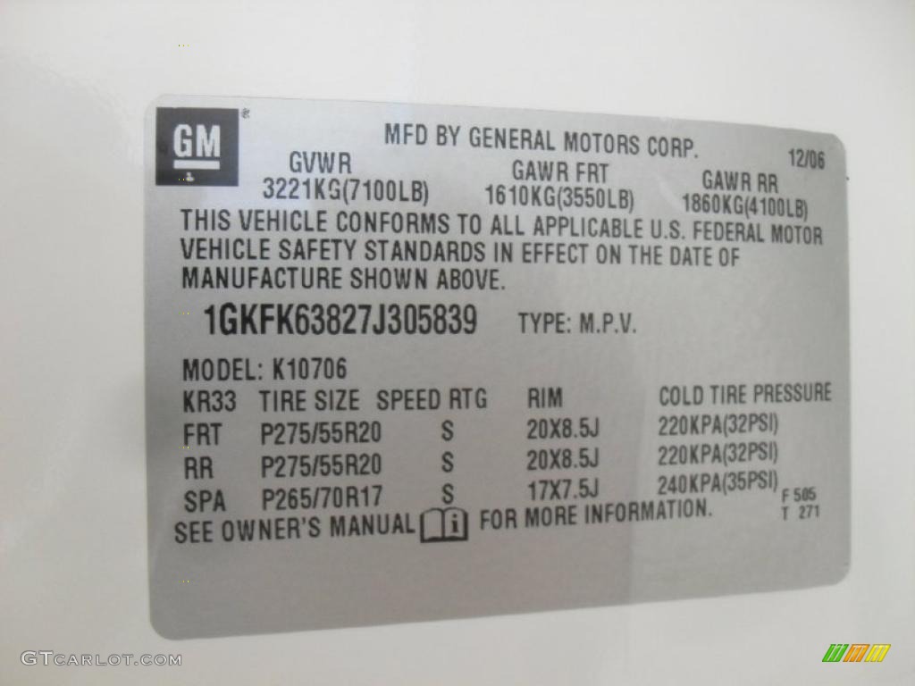 2007 Yukon Denali AWD - Summit White / Cocoa/Light Cashmere photo #7