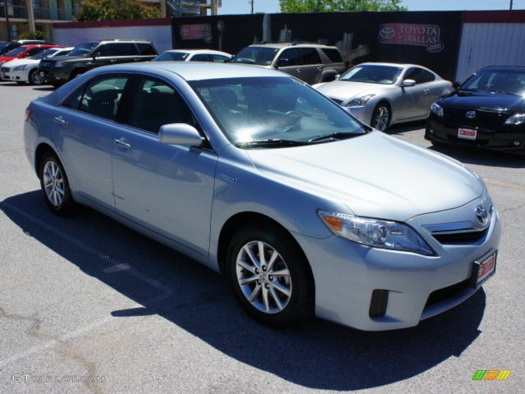 2010 Camry Hybrid - Sky Blue Pearl / Ash Gray photo #6