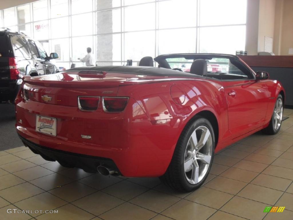 2011 Camaro SS/RS Convertible - Victory Red / Black photo #4