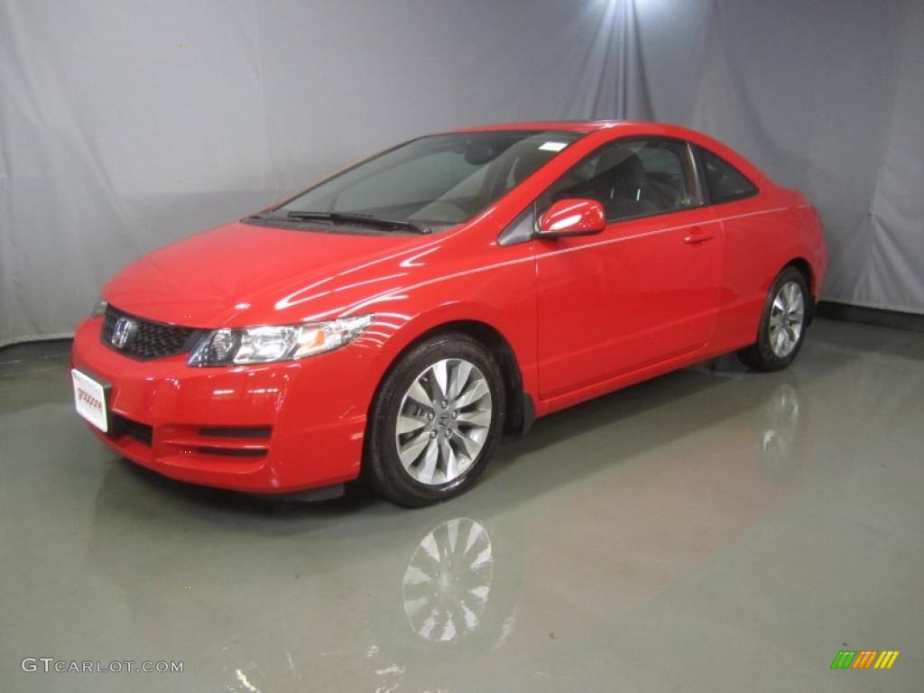 2010 Civic EX Coupe - Rallye Red / Black photo #1