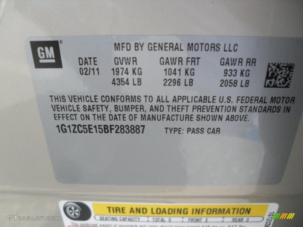 2011 Malibu LT - Gold Mist Metallic / Cocoa/Cashmere photo #6