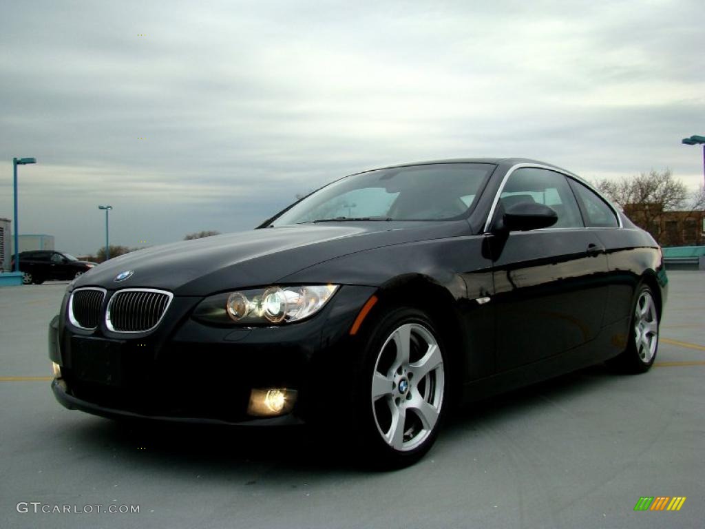 2008 3 Series 328xi Coupe - Black Sapphire Metallic / Black photo #2