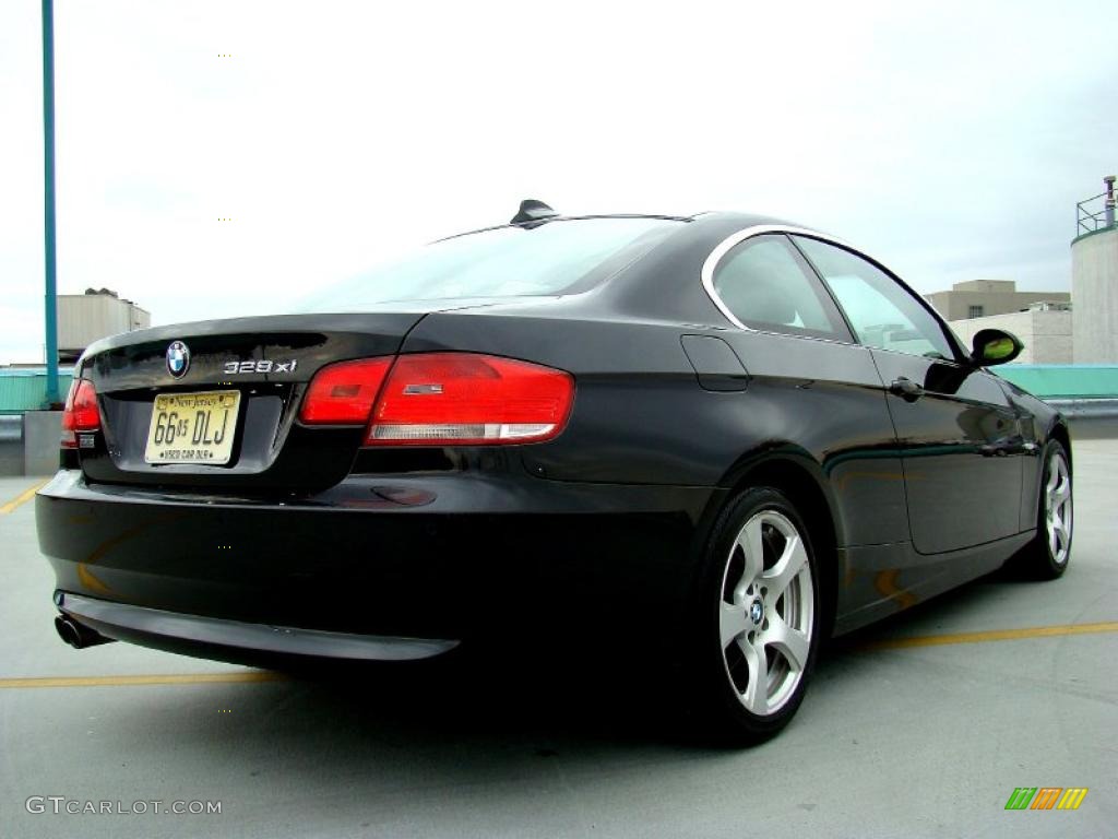 2008 3 Series 328xi Coupe - Black Sapphire Metallic / Black photo #4