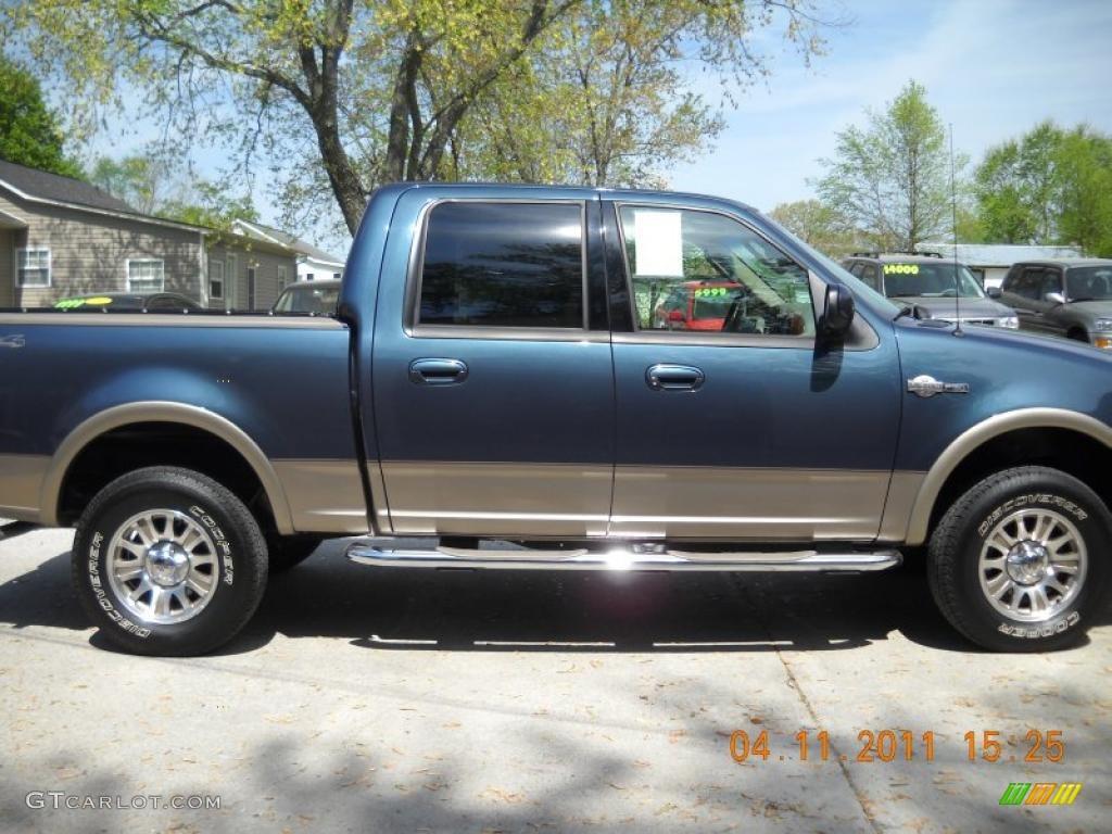 2003 F150 King Ranch SuperCrew 4x4 - Charcoal Blue Metallic / Castano Brown Leather photo #6