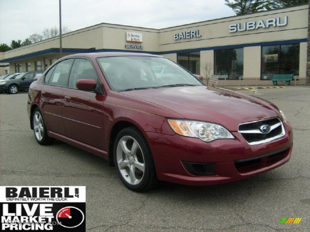 Ruby Red Pearl Subaru Legacy