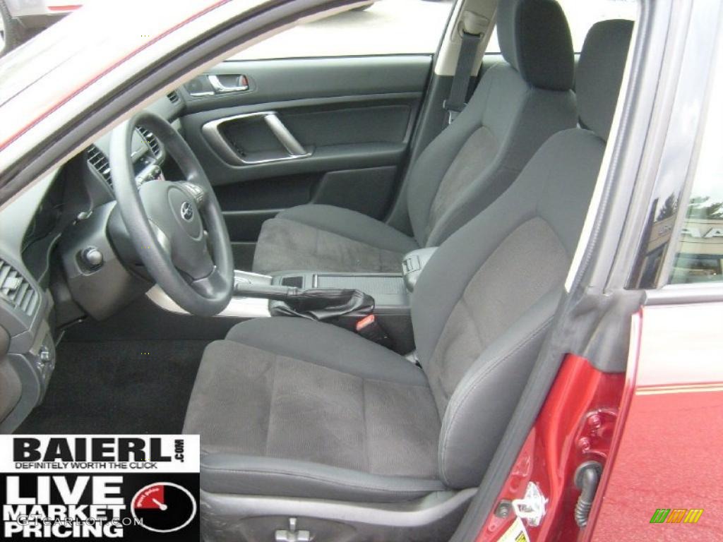 2009 Legacy 2.5i Sedan - Ruby Red Pearl / Off Black photo #9