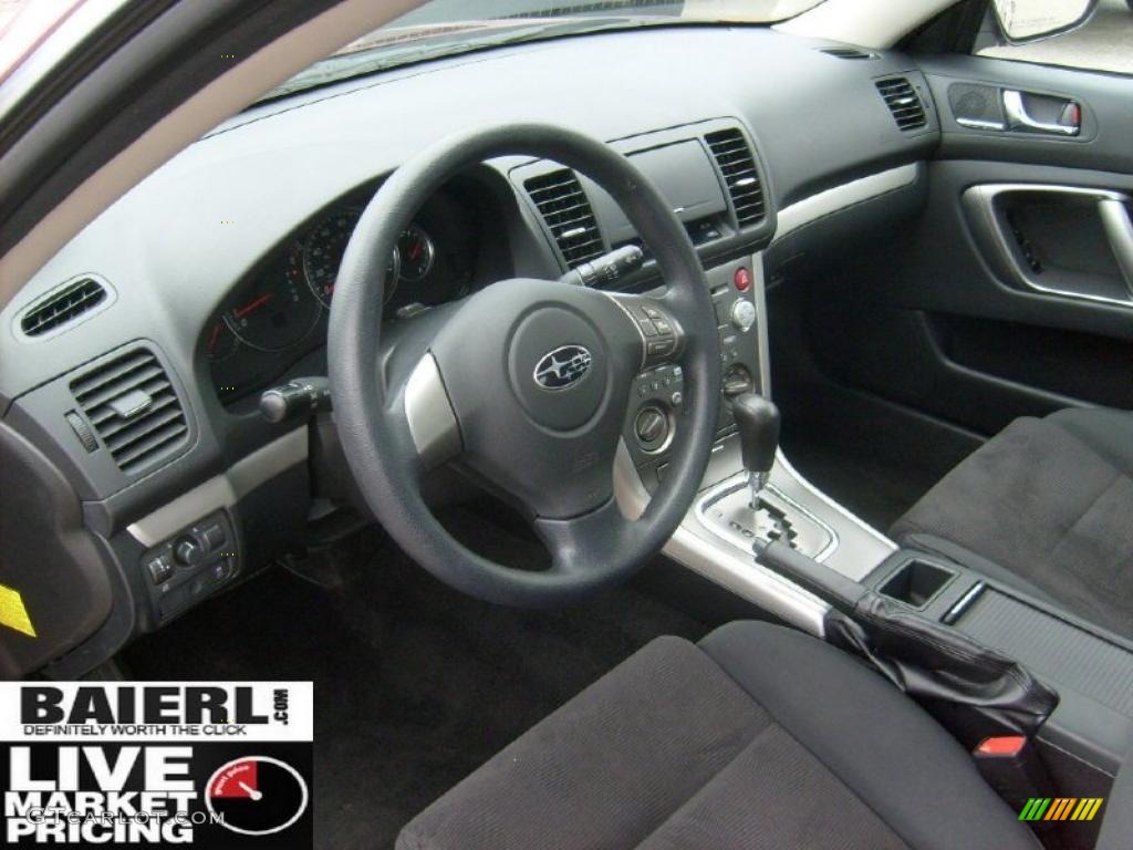 2009 Legacy 2.5i Sedan - Ruby Red Pearl / Off Black photo #10