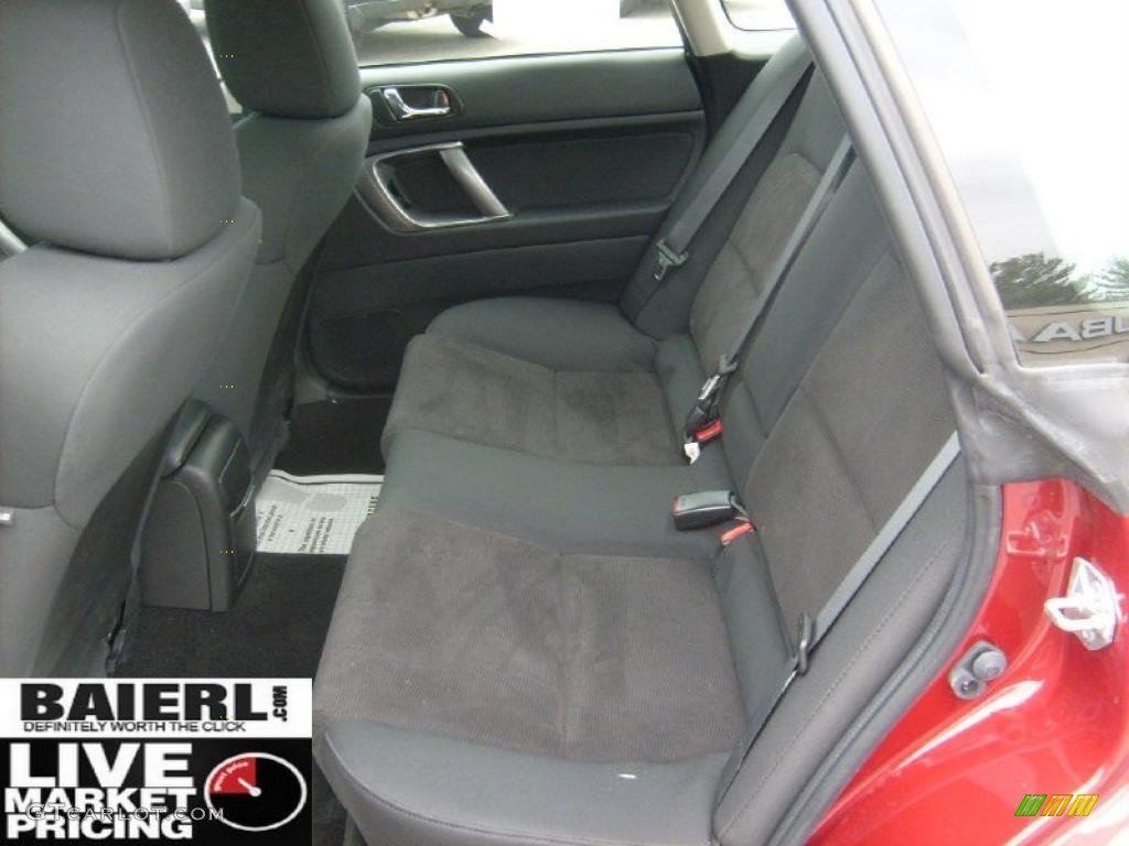 2009 Legacy 2.5i Sedan - Ruby Red Pearl / Off Black photo #13